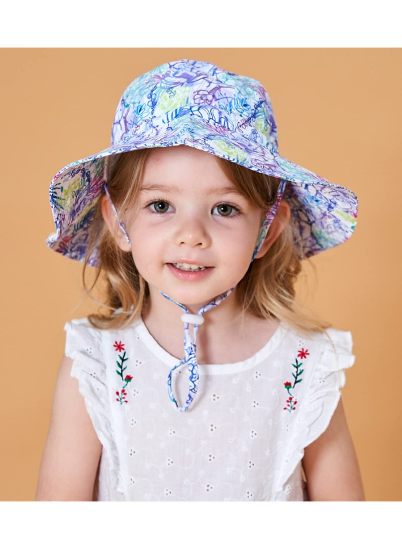 Summer Baby Sun Hat for Boys and Girls 3-8 Years with Neck Ear Cover UV Protection Outdoor Beach Swimming Caps for Children M Size Anti UV Sunhat  - Image 1