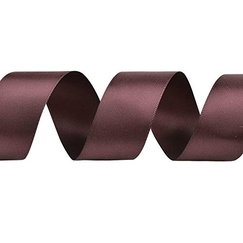 Ribest 1 inch Burgundy Double Face Satin Ribbon 50 Yards Per Roll for Gift Wrapping Flowers Bouquet Baby Hair Accessories Wedding Birthday - Image 3