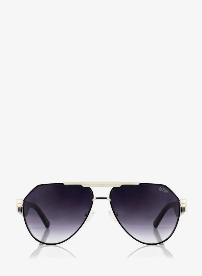 Lee Cooper Polarized Sunglasses Silver Frame Gradient Grey Mirror Lens 61mm  - LCU10240C2