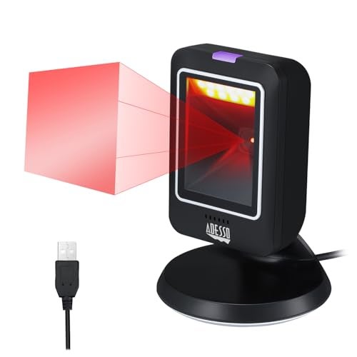 Adesso NuScan 2800U Omnidirectional 2D Desktop Barcode Scanner USB - Image 1