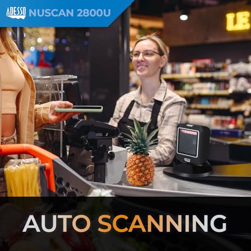 Adesso NuScan 2800U Omnidirectional 2D Desktop Barcode Scanner USB - Image 5