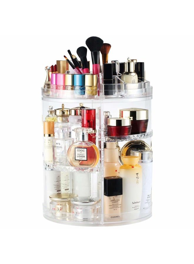 Boxalls Makeup Organizer Rotating, 8-Layer Large Capacity Cosmetics Organizer, 360 Adjustable Skincare Spinning Stand, Clear Makeup Carousel for Vanity, Countertop -Plus Size - Image 1