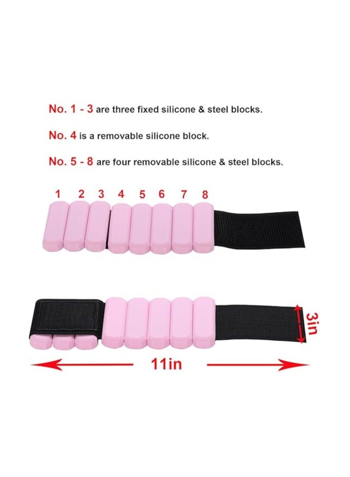 Nariele Adjustable Wearable Wrist  Ankle Weight, 2pcs (1lb Each) Weight-Bearing Wristband Bangles Bracelet for Women Men Kids Home Gym Office Fitness such as Yoga, Pilates, Running, Hiking, boxing, Aerobics - Image 3