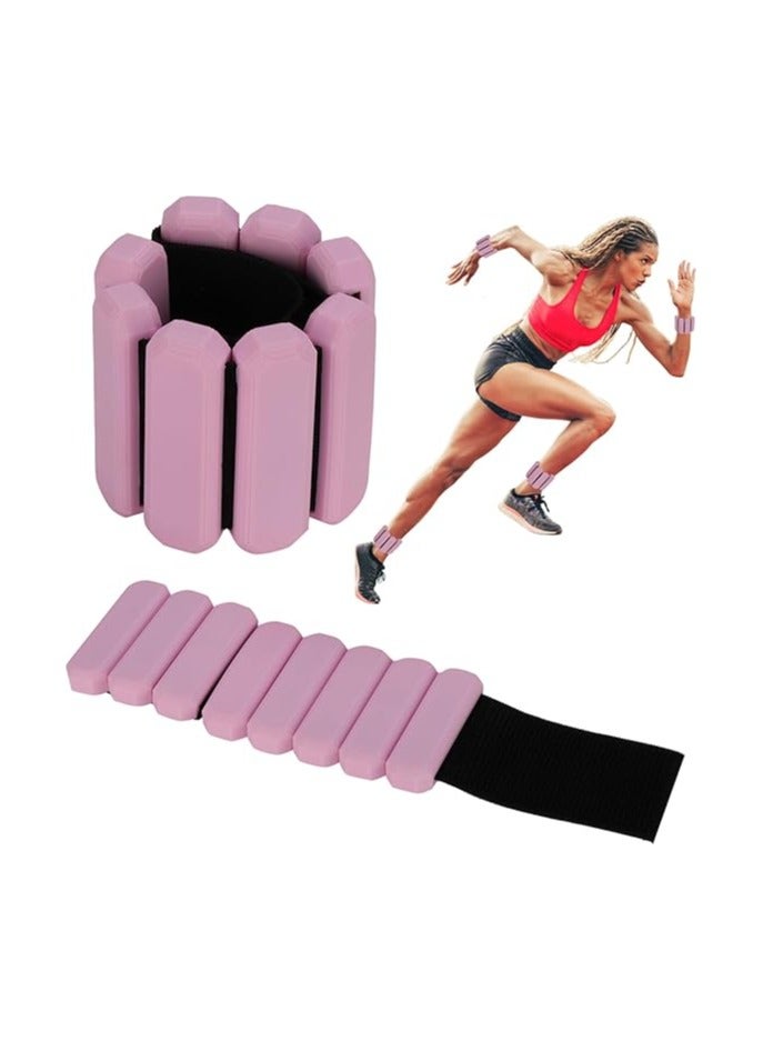 Nariele Adjustable Wearable Wrist  Ankle Weight, 2pcs (1lb Each) Weight-Bearing Wristband Bangles Bracelet for Women Men Kids Home Gym Office Fitness such as Yoga, Pilates, Running, Hiking, boxing, Aerobics - Image 1