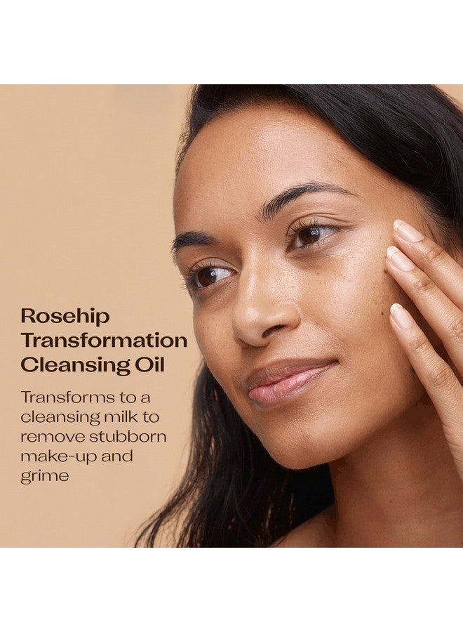 تريلوجي زيت التنظيف والمزيل للمكياج والمنظف بخلاصة ثمر الورد مع البابايا واللوز الحلو، 3.38 أونصة سائلة - Image 1