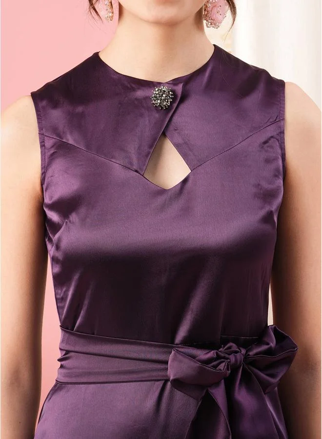 Mish Sleeveless Satin Dress