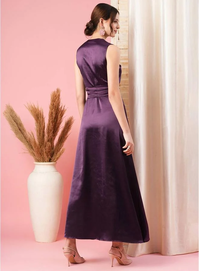 Mish Sleeveless Satin Dress