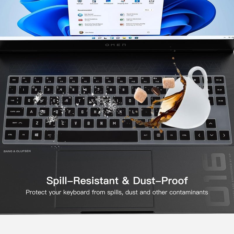Raya غطاء لوحة المفاتيح لأجهزة HP OMEN 15 و HP OMEN 16 و HP OMEN 17 للألعاب (أسود) - Image 5