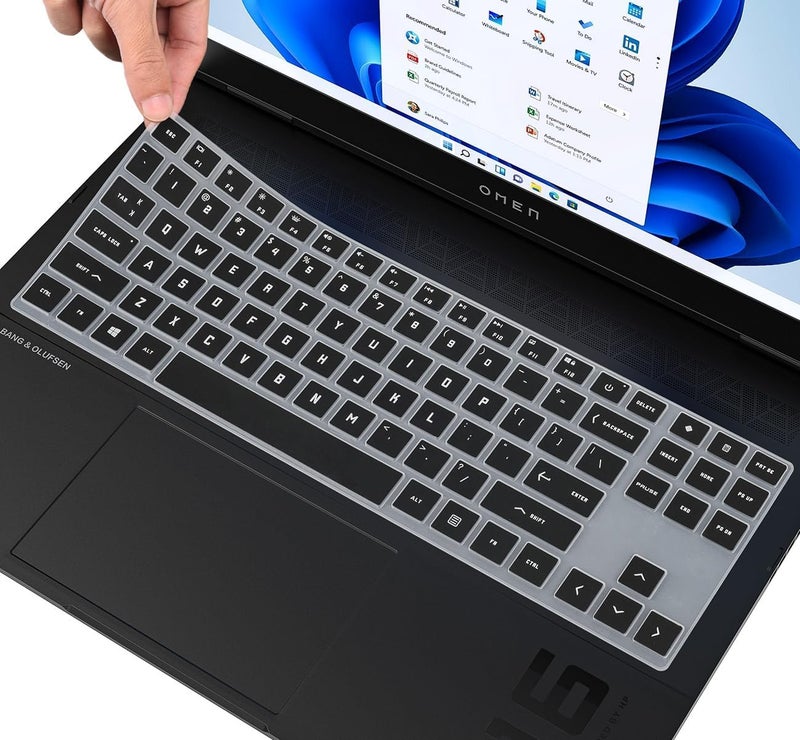 Raya غطاء لوحة المفاتيح لأجهزة HP OMEN 15 و HP OMEN 16 و HP OMEN 17 للألعاب (أسود) - Image 1