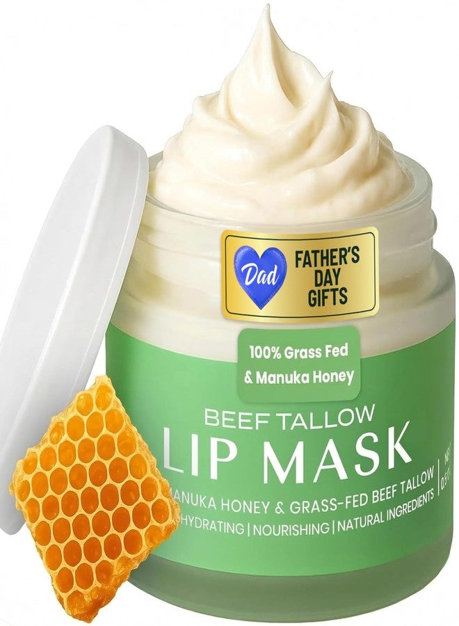 Body Restore Beef Tallow Lip Mask – Fathers Day Gift for Dad from Daughter Son Wife, Bergamot Overnight Hydrating Lip Treatment, Birthday Gifts for Men, Self Care Spa Gifts - Image 1