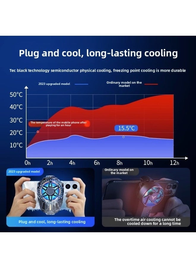 Mobile Phone Radiator Live Broadcast Dedicated Fast Cooling Artifact For AppleFor Iphone Black Shark 2pro One Plus Half Guide-Color:[specially Made E-sports] Tec Forced ◇ Rapid Free Finger Cot  - Image 3