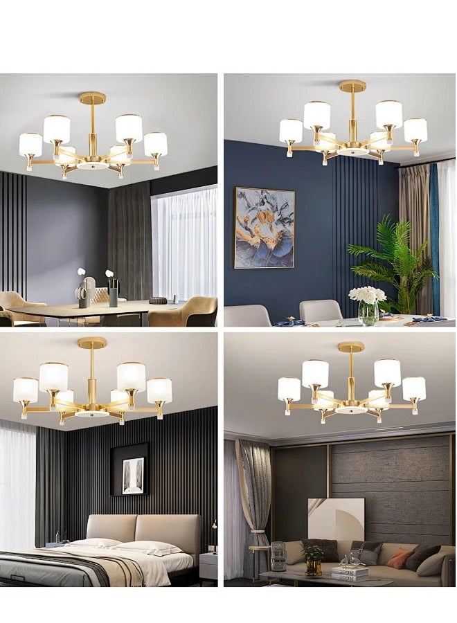 Chandelier Modern Ceiling Lighting 6 Lights Adjustable Industrial Mount Pendant Light Fixture, For Kitchen Living Dining Room Bedroom Foyer  - Image 5
