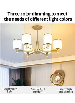 ماركة غير محددة Chandelier Modern Ceiling Lighting 6 Lights Adjustable Industrial Mount Pendant Light Fixture, For Kitchen Living Dining Room Bedroom Foyer  - Image 3