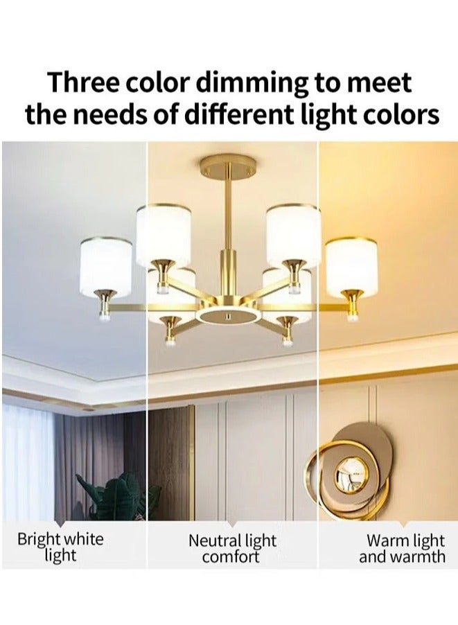 Chandelier Modern Ceiling Lighting 6 Lights Adjustable Industrial Mount Pendant Light Fixture, For Kitchen Living Dining Room Bedroom Foyer  - Image 3