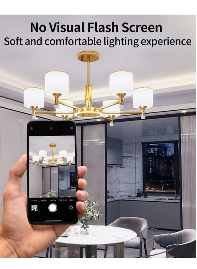 Chandelier Modern Ceiling Lighting 6 Lights Adjustable Industrial Mount Pendant Light Fixture, For Kitchen Living Dining Room Bedroom Foyer  - Image 4