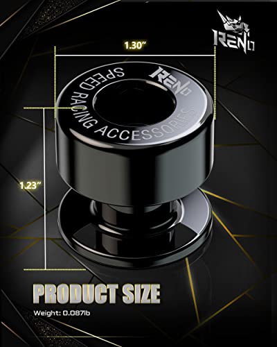 RENO SP1-M8 Aluminum Motorcycle Swingarm Spools Slider PRO Compatible with Select Models (Black, 2 Pcs) - Image 3