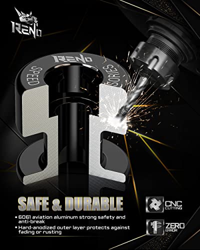 RENO SP1-M8 Aluminum Motorcycle Swingarm Spools Slider PRO Compatible with Select Models (Black, 2 Pcs) - Image 2