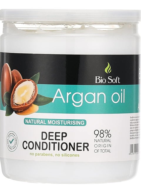 BIO SOFT Argan Oil Deep Conditioner – 500ml Deep Moisturizing Hair Treatment with Natural Argan Oil