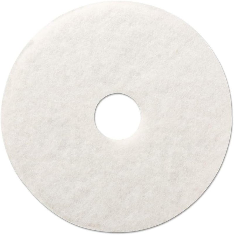 Boardwalk BWK4012WHI 12 in Diameter Polishing Floor Pads  White 5Carton - Image 1