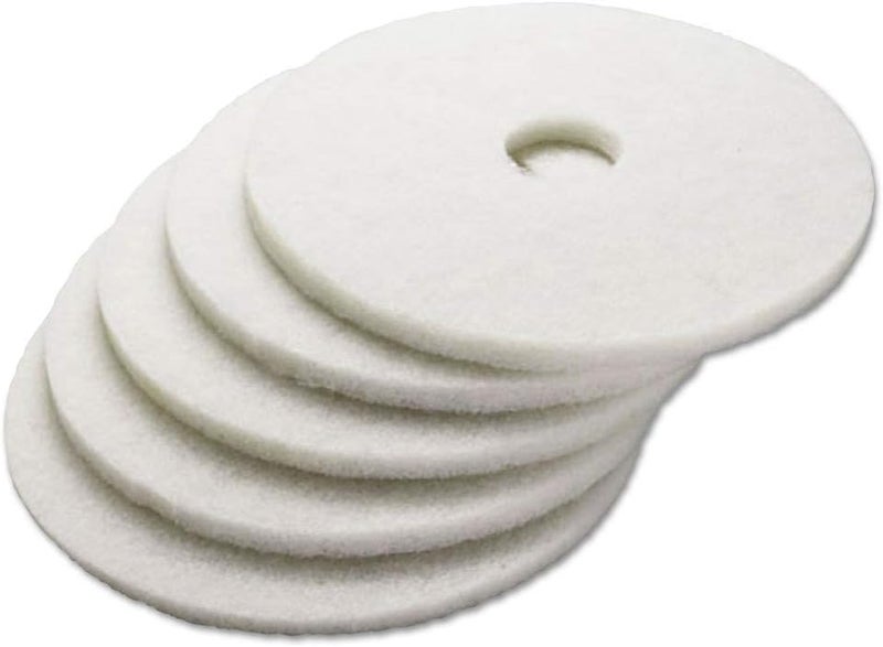 Boardwalk BWK4012WHI 12 in Diameter Polishing Floor Pads  White 5Carton - Image 3
