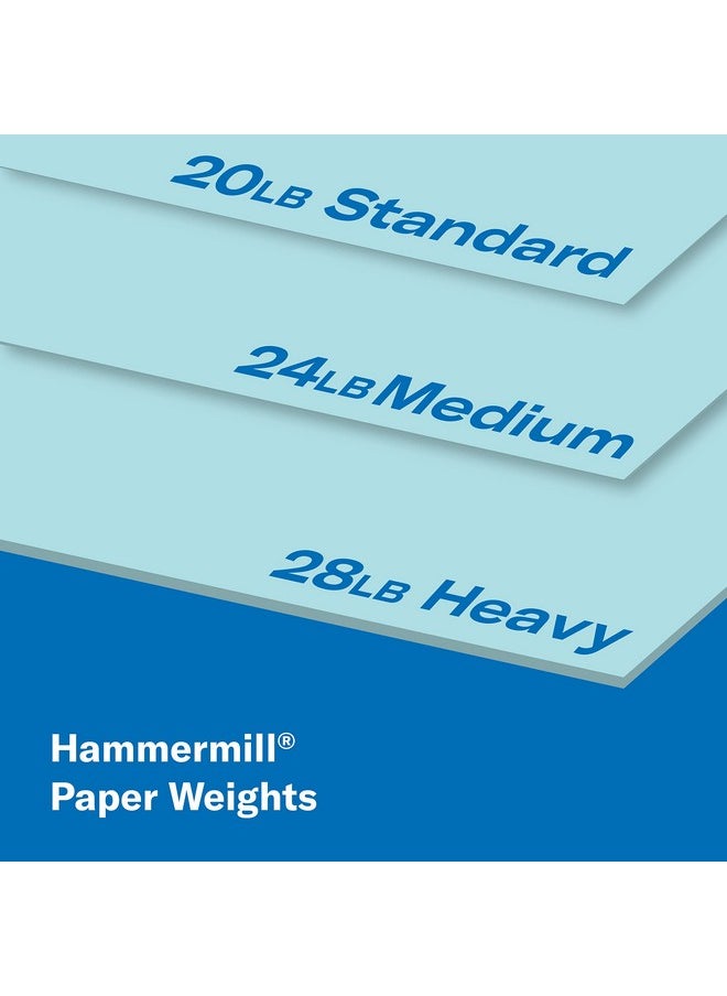 Hammermill Colored Paper 20 Lb Blue Printer Paper 8.5 X 111 Ream (500 Sheets) Made In The Usa Pastel Paper 103309R  - Image 4