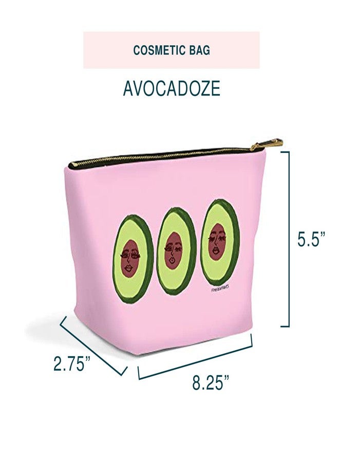 Studio Oh! Mothers Day Gifts Cosmetic Bag for Makeup & Toiletries Avocadoze - Fully Lined, Spacious Size: 8.25" W x 5.5" H x 2.75" D Clutch Pouch with Full Zip Closure - Image 3