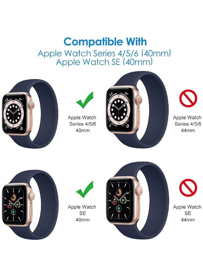 واقي شاشة متوافق مع Apple Watch SE (2022/2020) /Series 6 5 4 40 مم TPU HD Clear Full Coverage Film عبوة من 3 قطع - Image 4