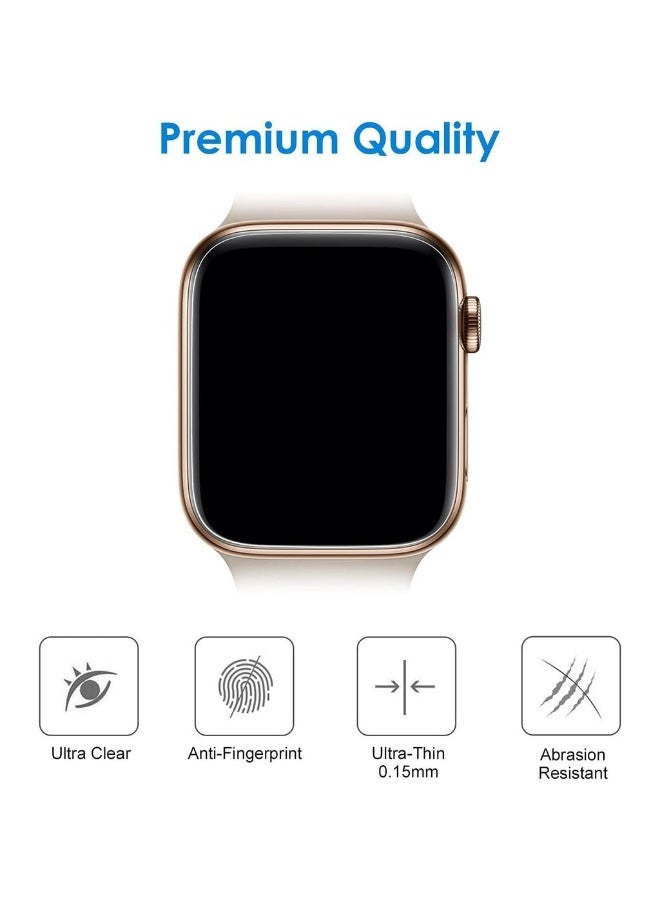 واقي شاشة متوافق مع Apple Watch SE (2022/2020) /Series 6 5 4 40 مم TPU HD Clear Full Coverage Film عبوة من 3 قطع - Image 3