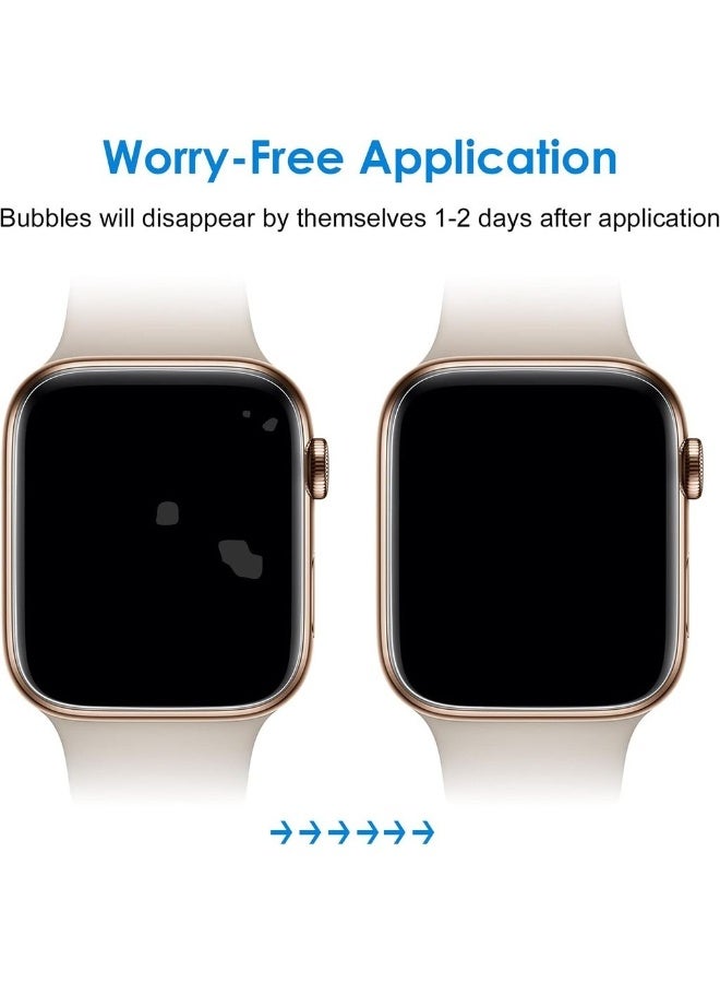 واقي شاشة متوافق مع Apple Watch SE (2022/2020) /Series 6 5 4 40 مم TPU HD Clear Full Coverage Film عبوة من 3 قطع - Image 2