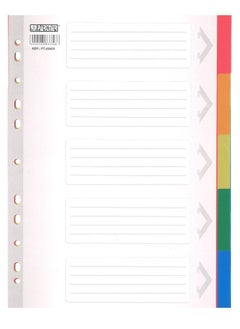 PARTNER 5-Pack 5 Tab Plastic Divider Multicolour  - Image 2