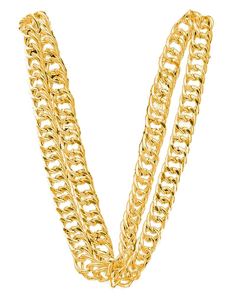 Rubies Boys Forum Novelties 80's Big Links Neck Chain Costume Accessory, Gold, One Size US for Themed Parties and Halloween