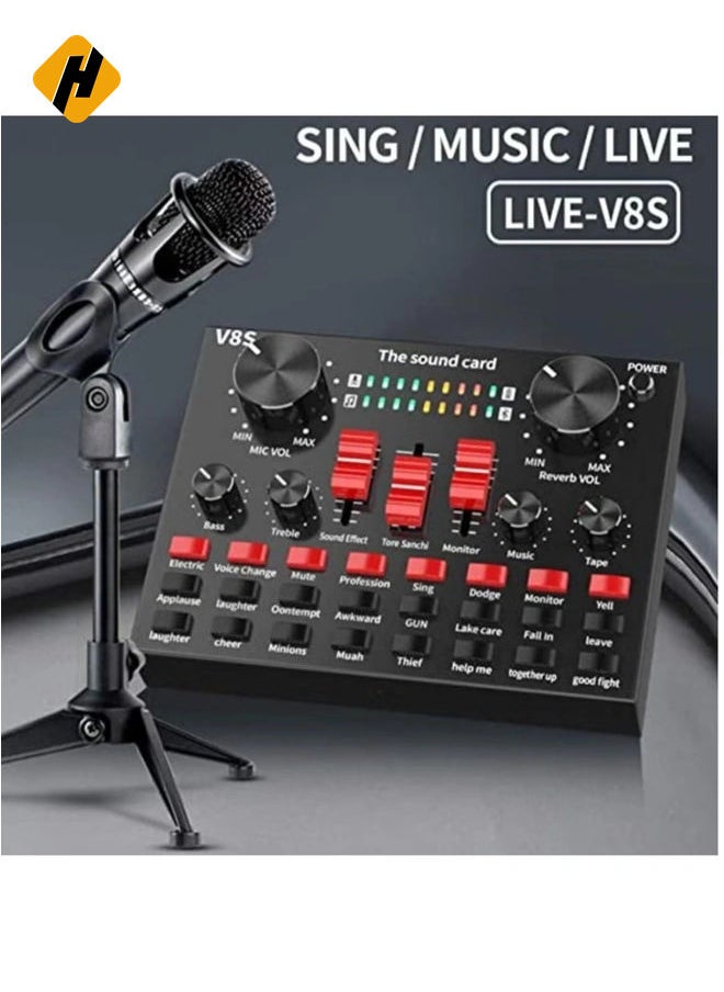 HuHa Live Streaming Sound Adapter Phone Laptop Microphone Multi-Function High Sound Quality Intelligent Compatibility Sound Adapter  - Image 3