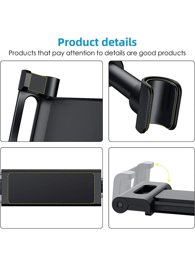 Car Tablet Headrest Holder - Car Back Seat Headrest Tablet Mount Stand for Kids, Road Trip Essentials, Compatible with iPad Pro Air Mini, Galaxy Tab, Other 5.5 to 8.6 Wide Devices, Black - Image 3
