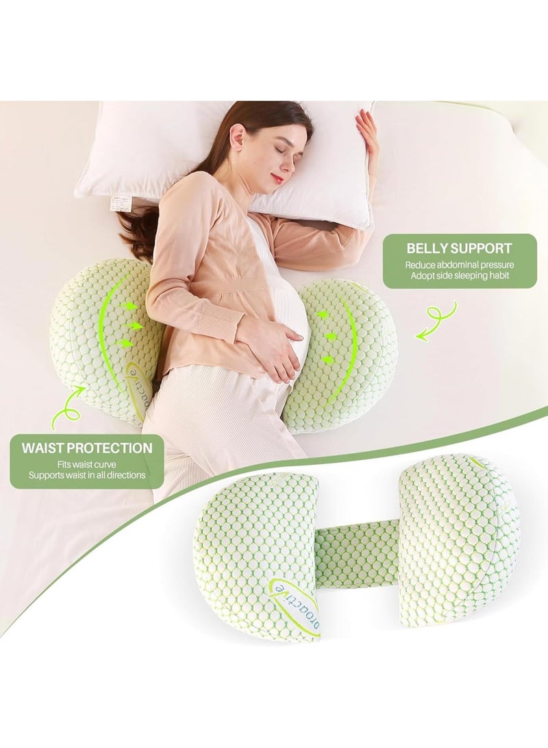 Proactive Pregnancy Pillows, Maternity Pillow with Detachable and Adjustable Pillow Cover - Support for Back, Legs, Belly, HIPS for Pregnant Women,  Green - Image 2