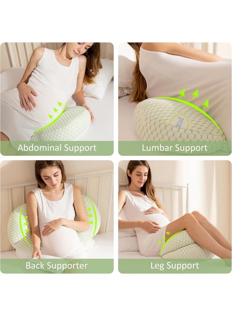 Proactive Pregnancy Pillows, Maternity Pillow with Detachable and Adjustable Pillow Cover - Support for Back, Legs, Belly, HIPS for Pregnant Women,  Green - Image 5