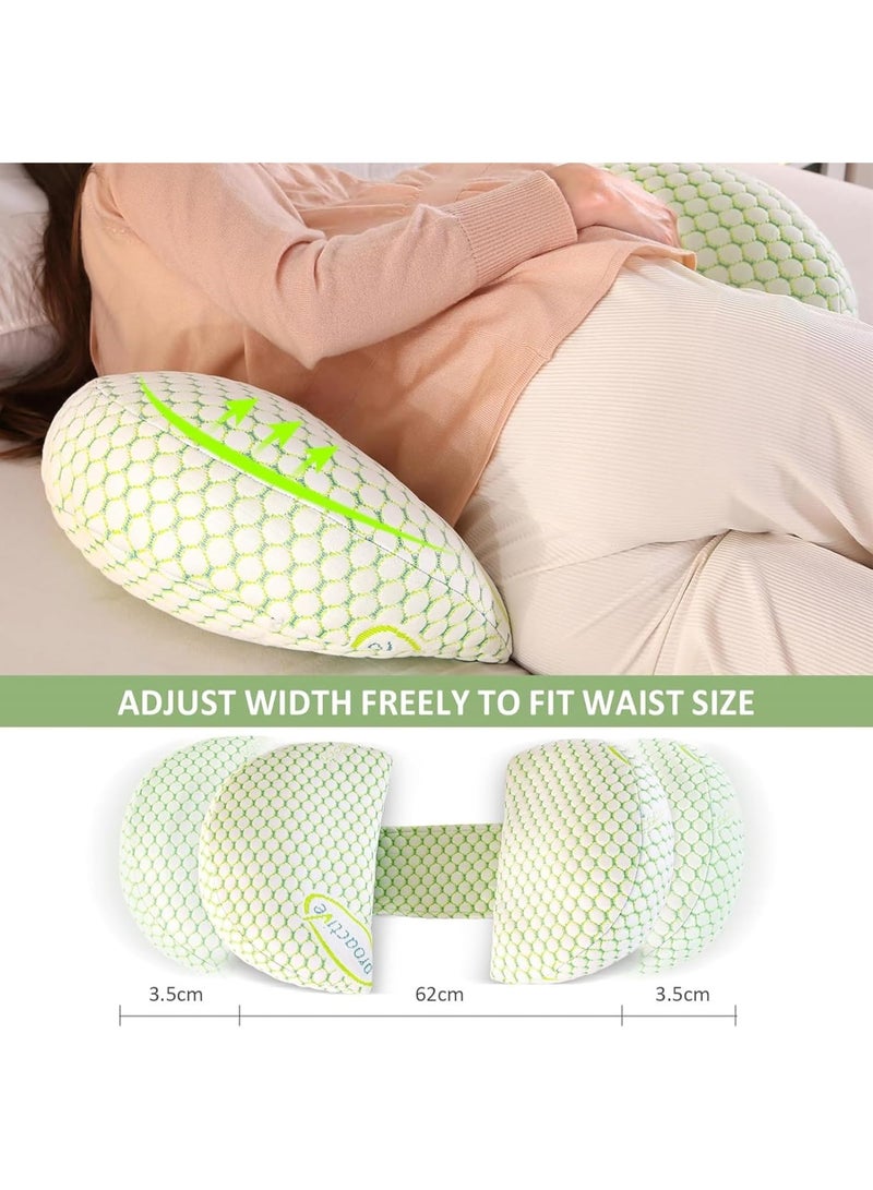 Proactive Pregnancy Pillows, Maternity Pillow with Detachable and Adjustable Pillow Cover - Support for Back, Legs, Belly, HIPS for Pregnant Women,  Green - Image 3