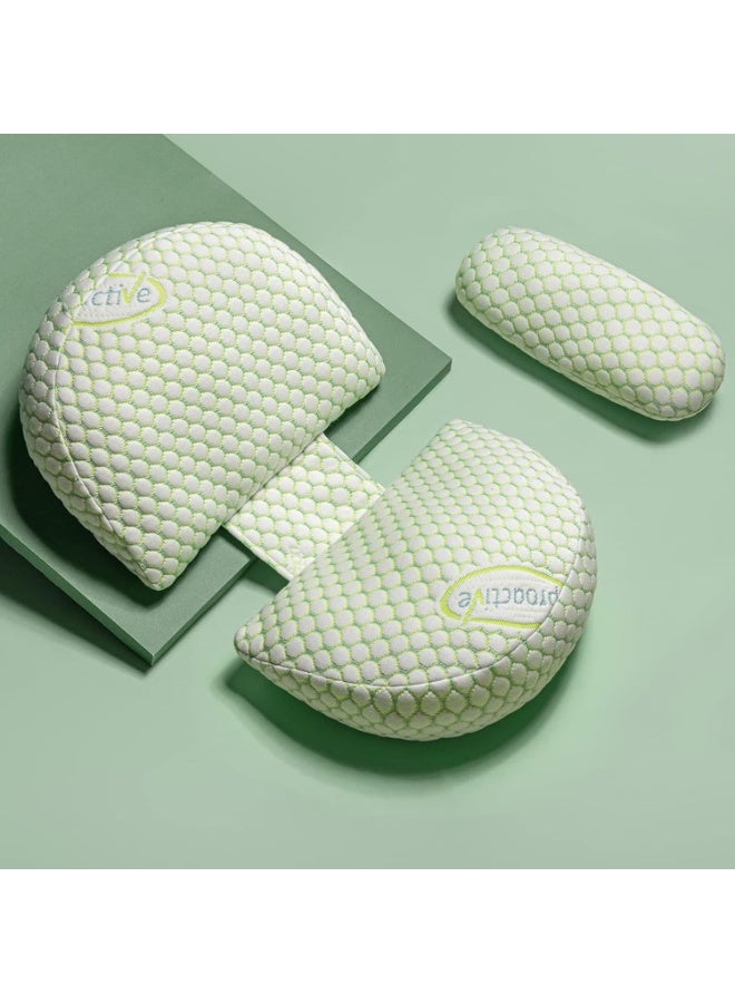 Proactive Pregnancy Pillows, Maternity Pillow with Detachable and Adjustable Pillow Cover - Support for Back, Legs, Belly, HIPS for Pregnant Women,  Green - Image 1