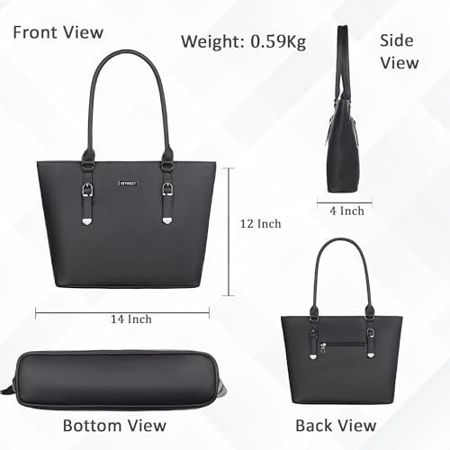 Keywest Women's Mandhana Satchel Tote Handbag for Women | Ladies purse | Stylish Shoulder Bag | Gift For Woman | Black - Image 3