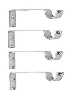 ToolHouse Tool House Fashion 4 Stainless Steel Curtain Bracket parda Bracket for Door Window  - Image 5