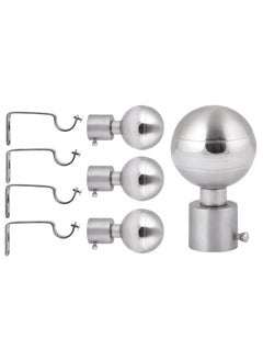 ToolHouse Tool House Fashion 4 Stainless Steel Curtain Bracket parda Bracket for Door Window  - Image 1