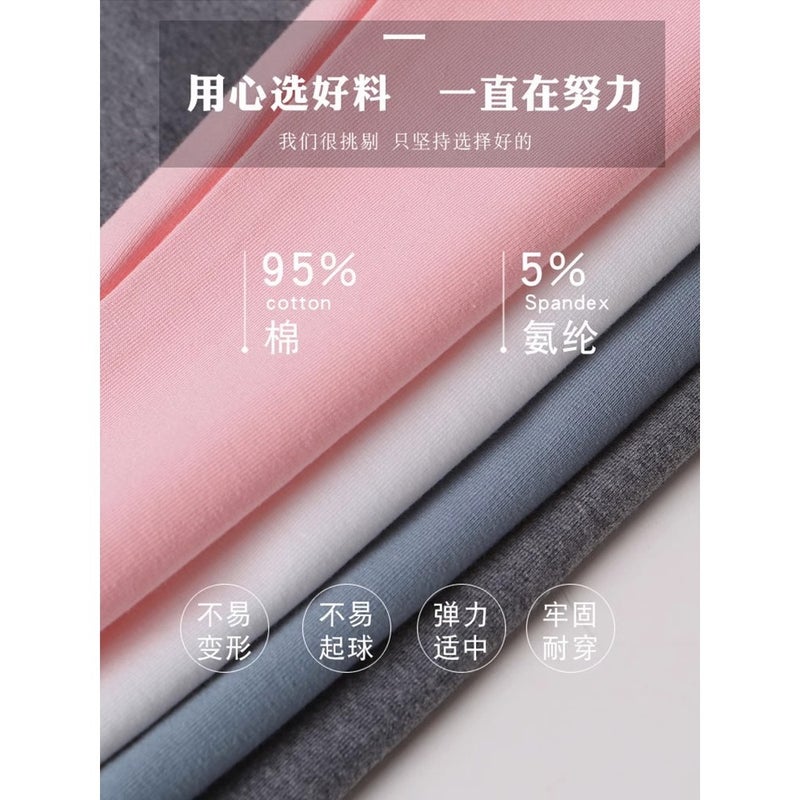 Girls' Leggings Spring And Autum White Outer Wear Kidsren'S Black Autum Pure Cotton Gray Baby Fleece-Lined Thick Long Pants - Image 4