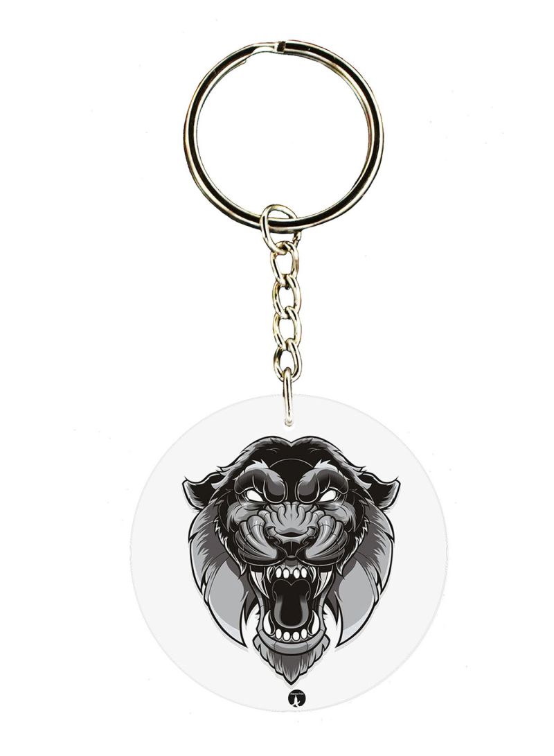A Tiger Double Side Printed Keychain