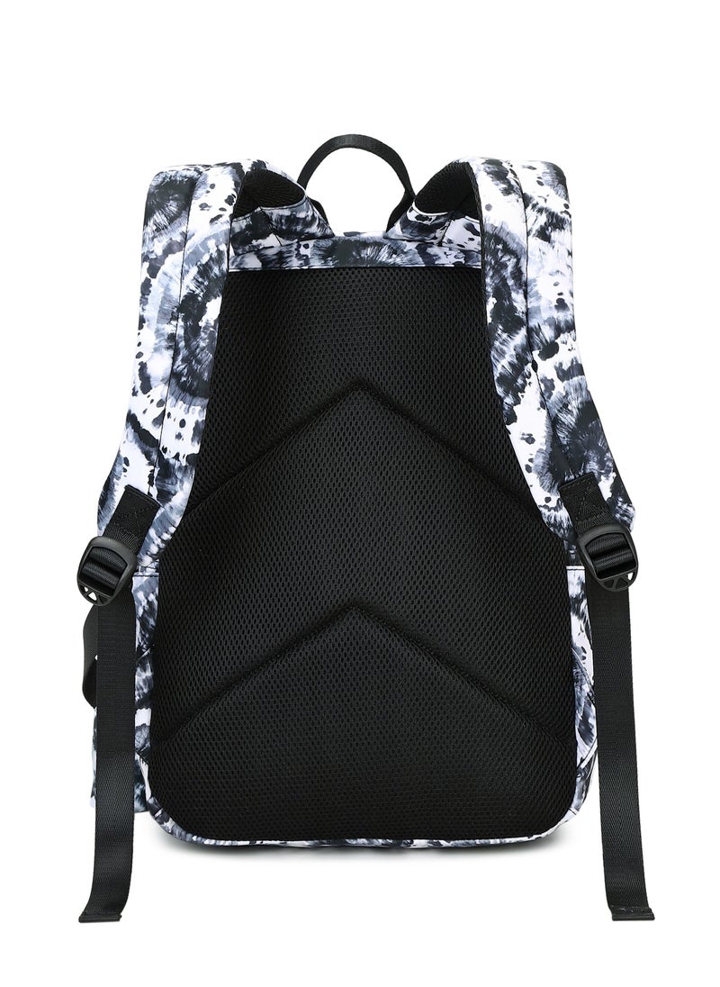 Loquat Printed Three-Piece School Bags Large Capacity Space Backpack Black  - Image 3