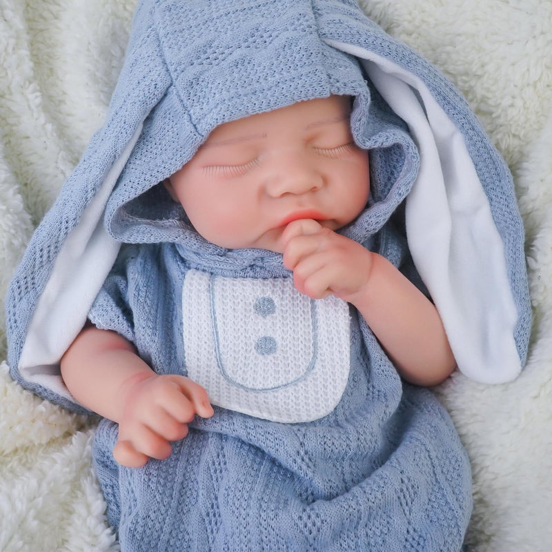 KUICEO Full Silicone Reborn Baby Dolls17 Inch Realistic Newborn Anatomically Correct Boy with Realistic Blood Vessels and SkinSilicone Full Body Lifelike BabyGreat Gift for Childrenwith Gift Box - Image 3