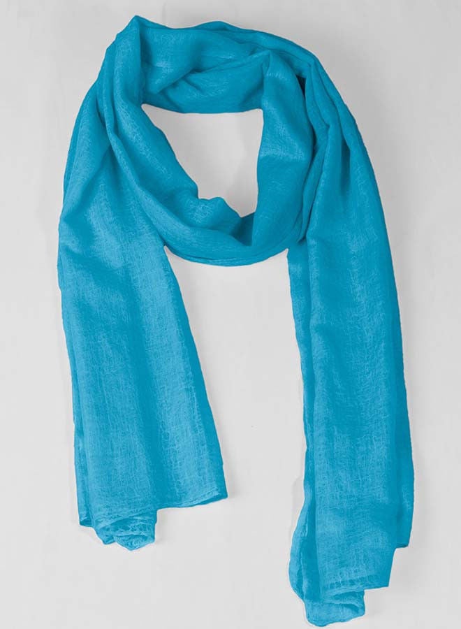 BAJRA 100% Premium Handwoven Cashmere Shawl in Celeste Blue, Traditionally Woven All-in-One Shawl, Wrap & Scarf  - Image 2