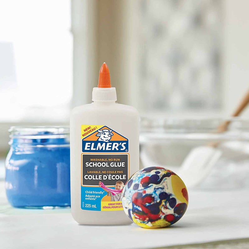 Elmer's White PVA Glue | 225 mL | Washable and Kid Friendly | Great for Making Slime and Crafting - Image 2