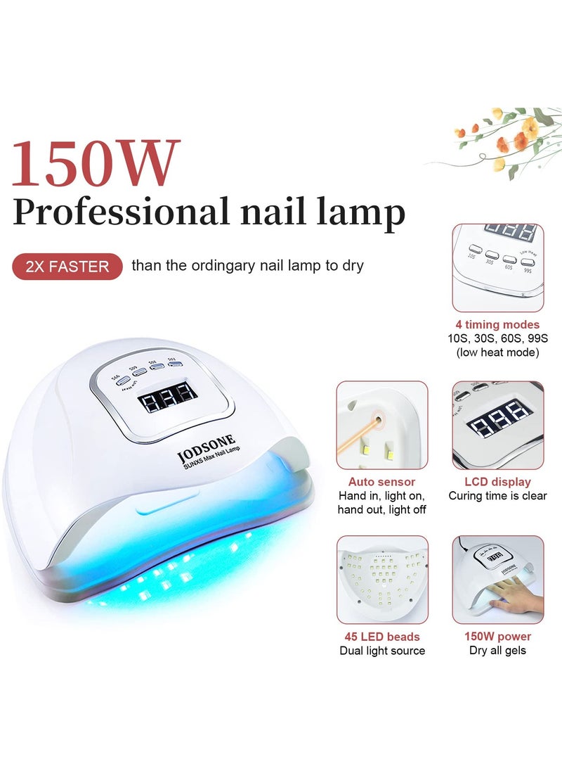 JODSONE - JODSONE Gel Nail Polish Kit with U V Light 32 Colors Gel Polish Nail Kit Soak Off Gel Nail Set Manicure Tools Nail Gel Kit Gifts for Women - Image 1