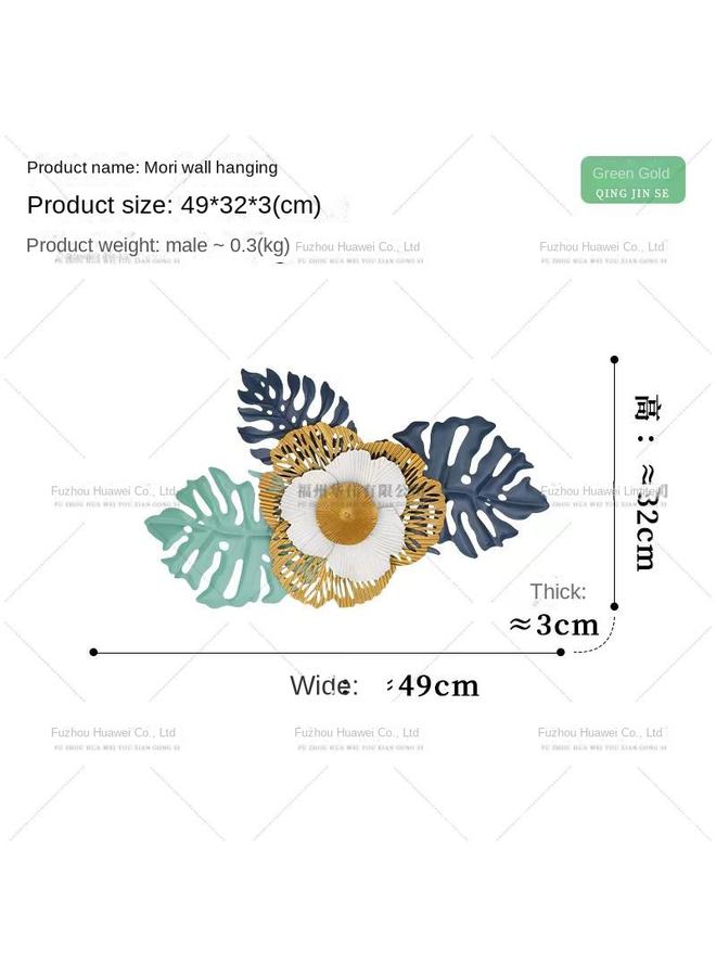 الأزرق جي دبليو أزياء وأوراق حديدية بسيطة زخرفة حائط غرفة المعيشة تلفزيون خلفية جدار الديكور - Image 4