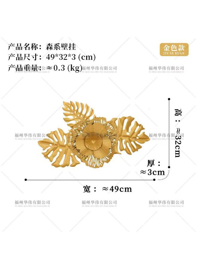 الأزرق جي دبليو أزياء وأوراق حديدية بسيطة زخرفة حائط غرفة المعيشة تلفزيون خلفية جدار الديكور - Image 1