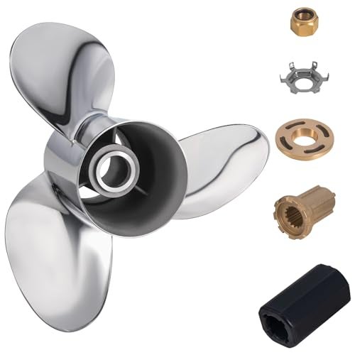Qiclear 15 14 x 19 Stainless Steel Boat Outboard Propeller for Mercury Engines 135300 HPMercruiser Alpha One 15 Spline Tooth RH 1525dia x 19 Pitch - Image 1